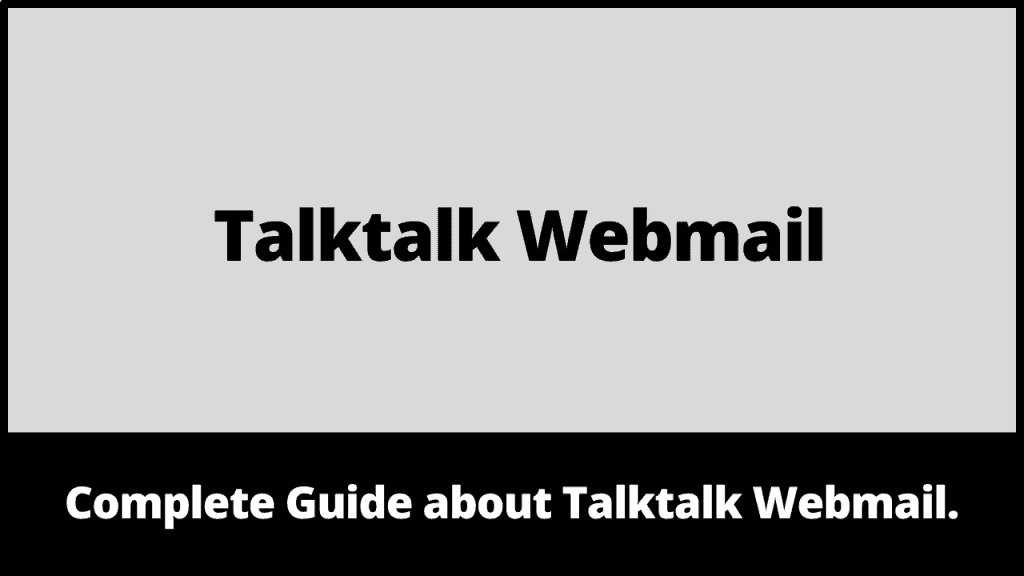 Talktalk Webmail